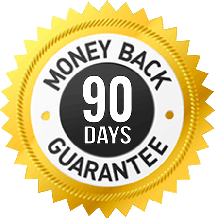 MaxBoost 100% money back guarantee badge ensuring customer satisfaction and risk-free purchase
