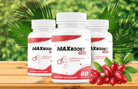 Boost your energy and confidence naturally with MaxBoost supplement bottle — 100% natural formula for stamina and vitality