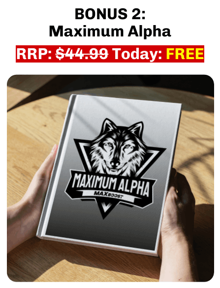 Limited-time MaxBoost offer showing 6-bottle and 3-bottle packs with free bonuses